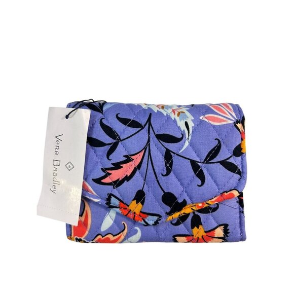 Vera Bradley Mural Garden RFID Quilted Mini Trifold Wallet MSRP $59 NWT - Picture 1 of 4